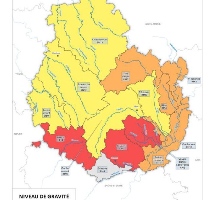 Limitation des usages de l’eau en Côte d’Or au 20 juillet 2023